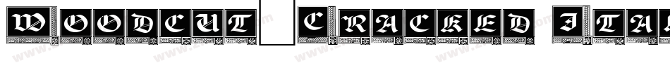 Woodcut-Cracked Italic字体转换